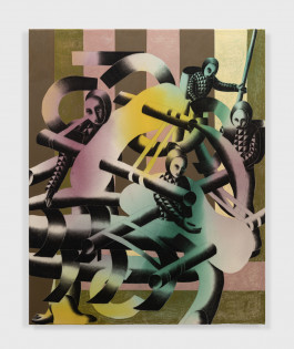 Ferdinand Dölberg ...blocked path 2025 150 x 120 cm Acrylic, charcoal, chalk on canvas