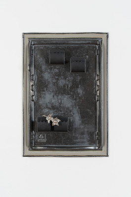Monika Grabuschnigg Single Fridge (Ashtrays), 2022 Glazed ceramic and aluminium 75 x 52 x 15 cm 