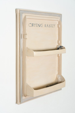 Monika Grabuschnigg Single Fridge (Crying Easily), 2022 Glazed ceramic and aluminium 75 x 52 x 15 cm