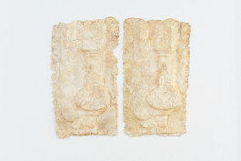 Mona Filleul Dinosaurus & Oranges Carrefour, 2020 mulberry fibers, beeswax 2 x 89 × 50 × 8 cm 