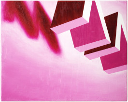 Avery Gia Schramm, Emoticon (gerendertes Zirkumflex) 2019 40 x 50 cm Öl auf Leinwand 