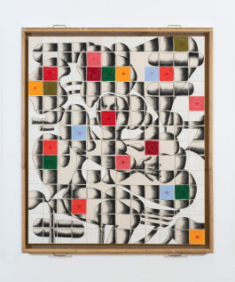 Ferdinand Dölberg, work less, coal, chalk on canvas, 140 x 120 cm 