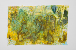 Helena Uambembe On this site there will be a boarder, 2024 80 x 120 cm watercolor, charcoal on Fabriano paper (framed) 