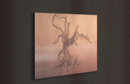 Emma Adler, STRG-Z (Reigen 2), 2024, 13 x 18 cm, aluminium carved by hand 